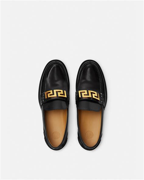 versace loafers|versace greca loafers male black.